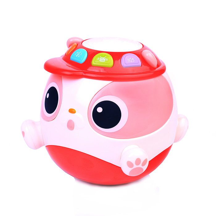 Неваляшка HE0544 "Глазастик" розовый, в коробке