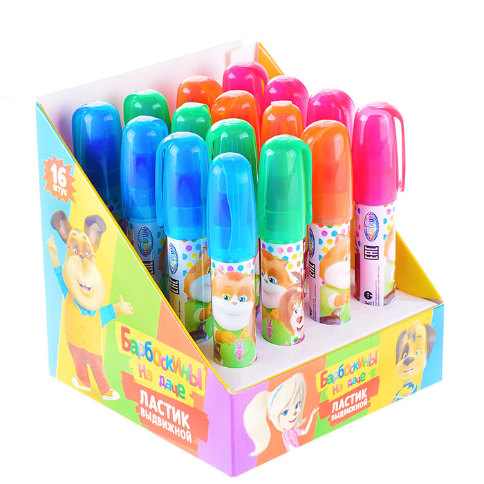 Ластик "Барбоскины" выдвижной, сегментный синтетический каучук