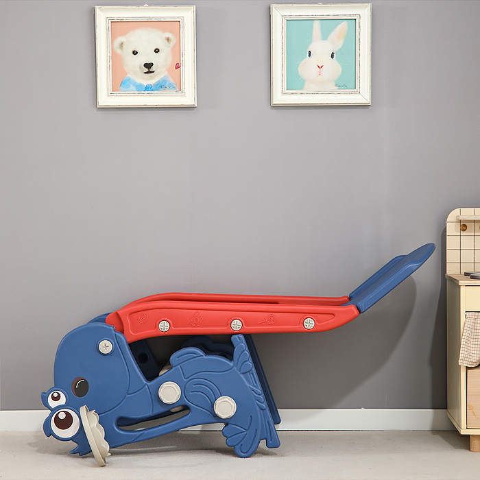 Фото к товару Горка детская UT0105 "Дракончик" (цвет синий) Горка детская UT0105 "Дракончик" (цвет синий)