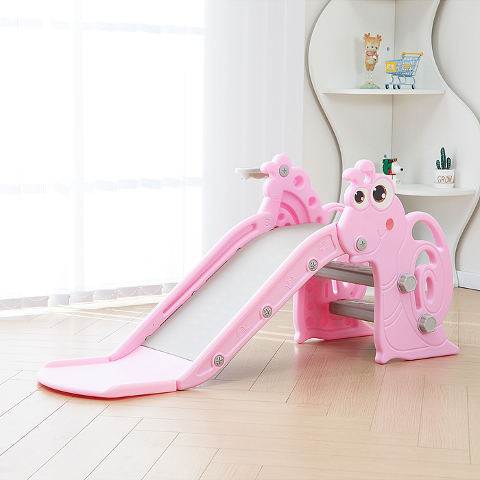 Фото к товару Горка детская UT0106 "Улитка" (цвет розовый) Горка детская UT0106 "Улитка" (цвет розовый)