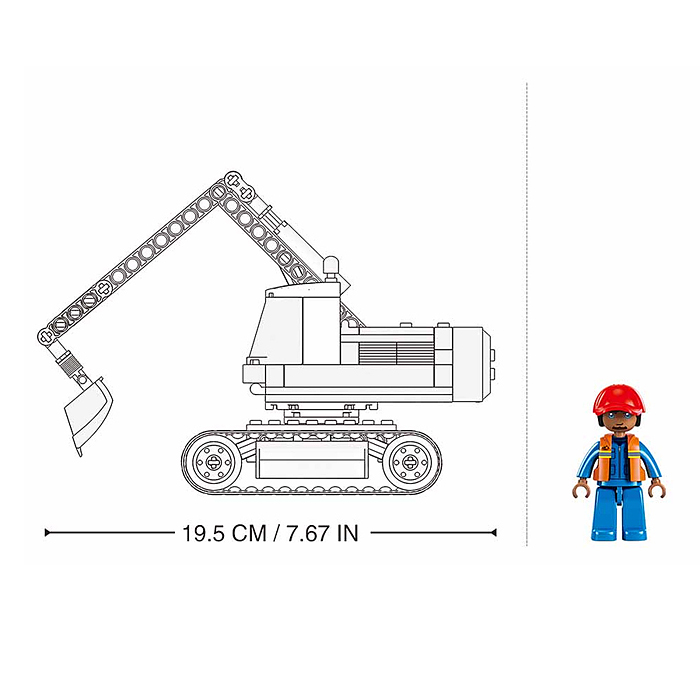 Конструктор M38-B1196 "Экскаватор" (152 дет.) в коробке