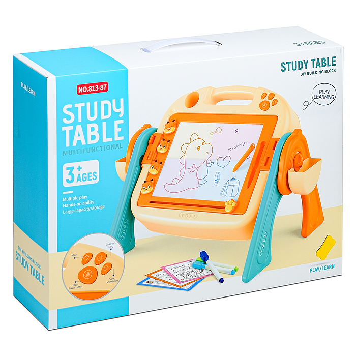 Фото к товару Доска для рисования 813-87 "Учусь играя" в коробке Доска для рисования 813-87 "Учусь играя" в коробке