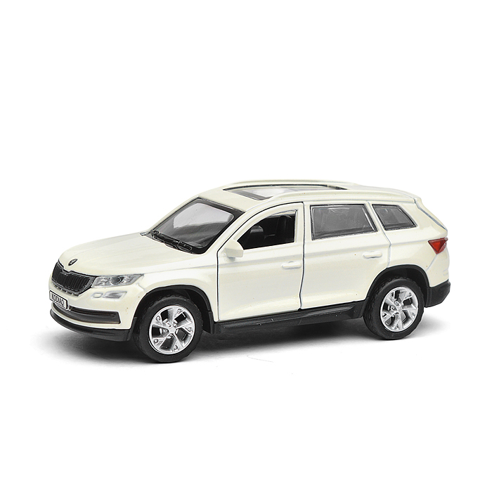 Машина металл "Skoda Kodiaq", 12 см, (откр дв, багаж, белый) инерц, в коробке