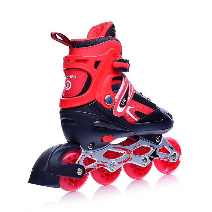 Роликовые коньки U001745Y раздвижные, PU колёса со светом, размер S, красные, в сумке