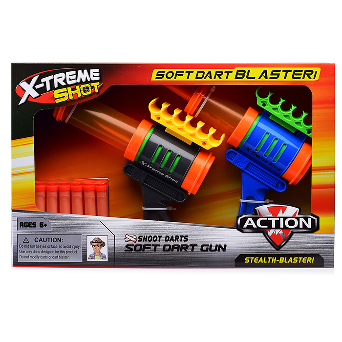 Бластер 0007-36A с мягкими полимерными пулями, в коробке