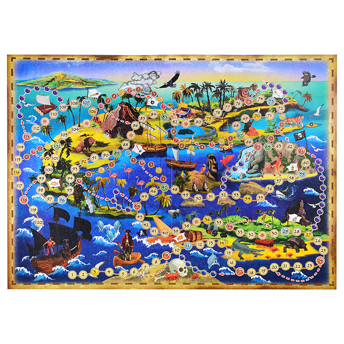 Поиски сокровищ Флинта. Настольная игра-ходилка. 