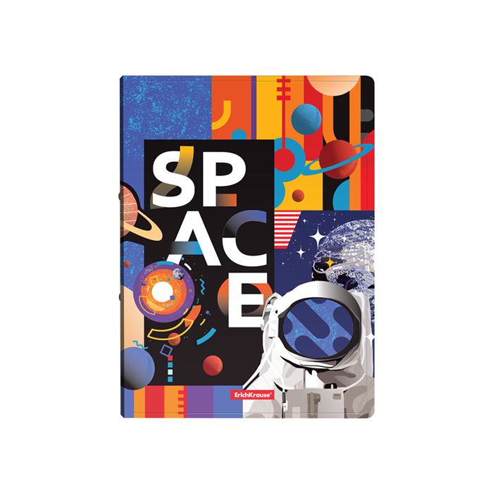 Папка- с пружинным скоросшивателем  пластиковая Cosmonaut, A4 