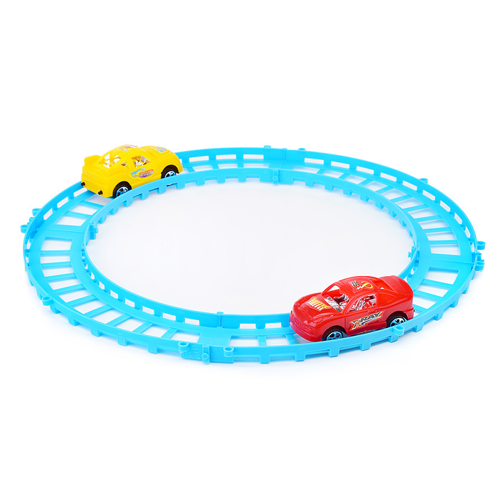 Трек 8830-A (2 машинки и животные) в пакете