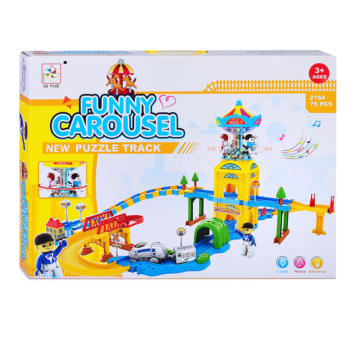 Трек 2164 "Карусель" с туннелем (свет/звук) в коробке