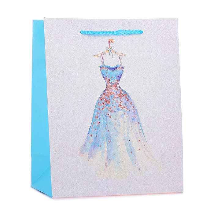 Пакет подарочный "Роскошное платье" 18*23*10