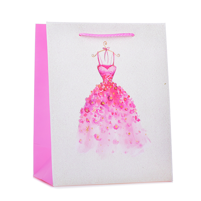 Пакет подарочный "Роскошное платье" 18*23*10