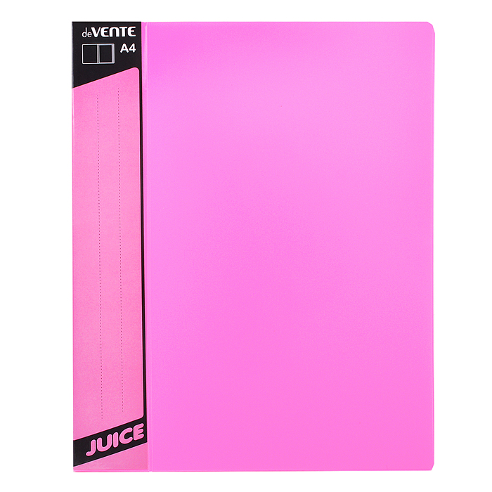 Папка с 10 вкладышами "Juicy" A4, 450 мкм, вкладыши 30 мкм, фактура "песок" внешний карман