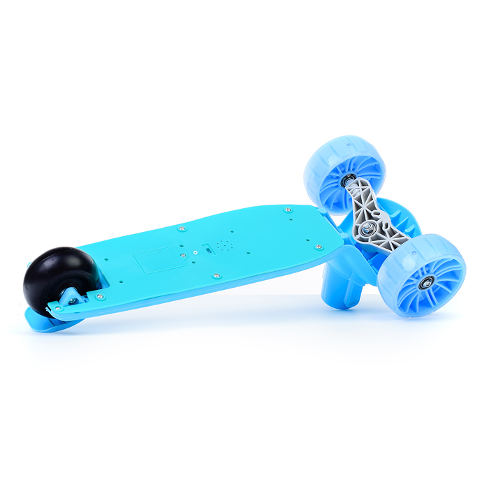 Самокат U038228Y 3-х кол., голубой, PU, ABEC 7, в коробке