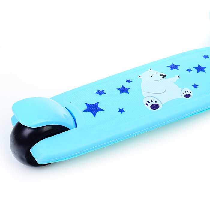 Самокат U038228Y 3-х кол., голубой, PU, ABEC 7, в коробке