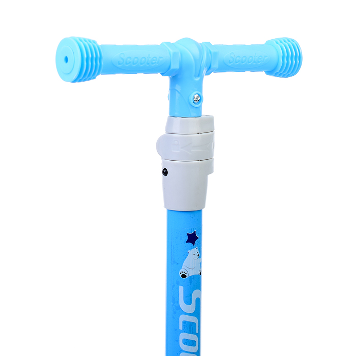 Самокат U038228Y 3-х кол., голубой, PU, ABEC 7, в коробке