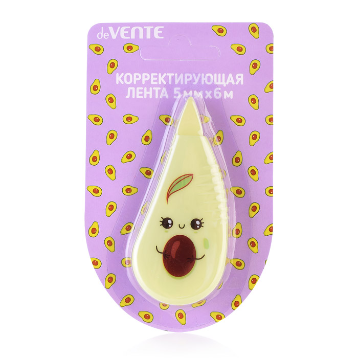 Корректирующая лента "Avocado" 5 ммx06 м, регулировка натяжения ленты, зеленый непрозрачный