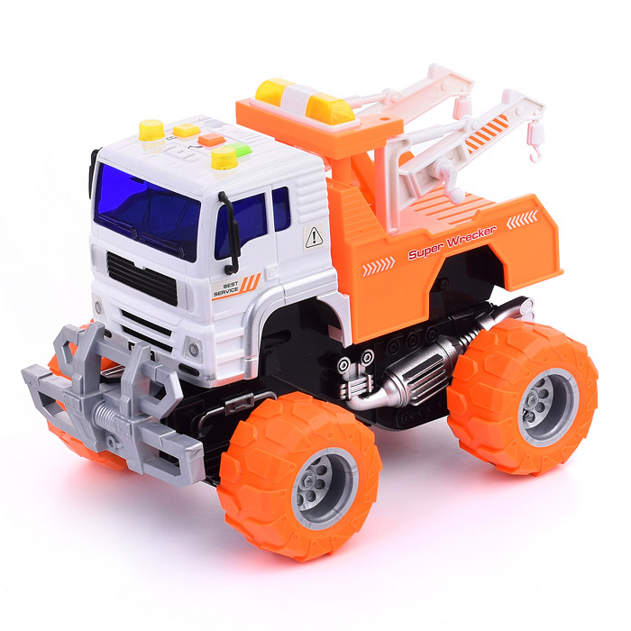 Фото к товару Машина WY543B "Эвакуатор" 1:20 (свет,звук) на батарейках, в коробке Машина WY543B "Эвакуатор" 1:20 (свет,звук) на батарейках, в коробке