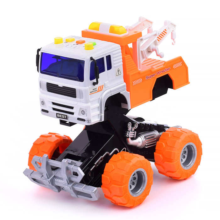 Фото к товару Машина WY543B "Эвакуатор" 1:20 (свет,звук) на батарейках, в коробке Машина WY543B "Эвакуатор" 1:20 (свет,звук) на батарейках, в коробке