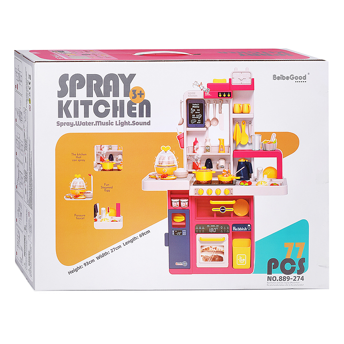 Игровой набор кухня 889-274 "Маленький повар" (свет, звук, пар) в коробке