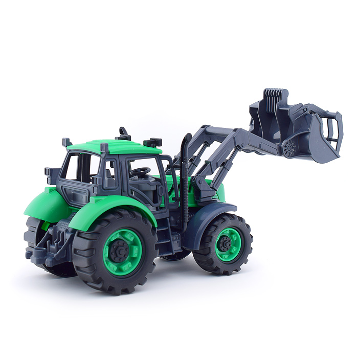 Погрузчик "Прогресс" сельскохозяйственный инерционный (зелёный) (в лотке)