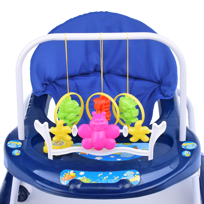 Ходунки 902-D-5 "Бабочка" с подвесными погремушками (синий) в пакете