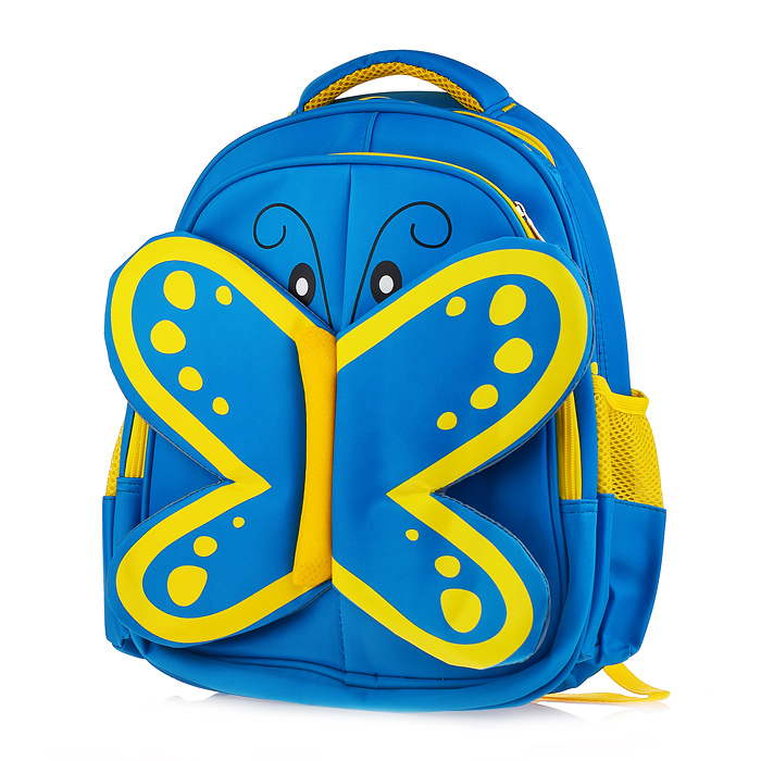 Рюкзак  BUTTERFLY, 35х28х17см, 2 отделения, 2 кармана, уплотненная спинка, ассорти 5 цвето