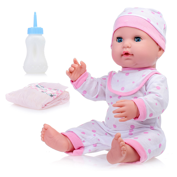 Пупс QH26-2 с аксессуарами, в сумке