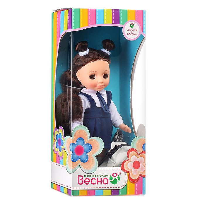 Кукла Ася первоклассница в синем. 