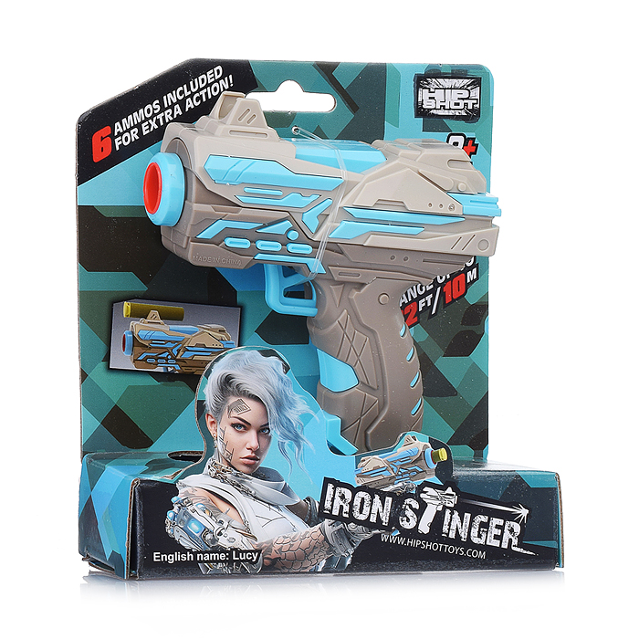 Пистолет FJ9001 "Космический" с мягкими полимерными пулями, в коробке