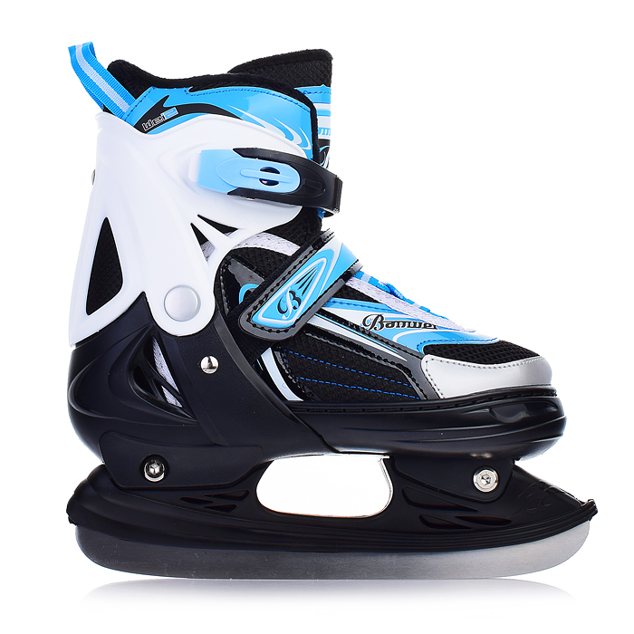 Коньки 00-3114 (размер M35-38) синие, в сумке