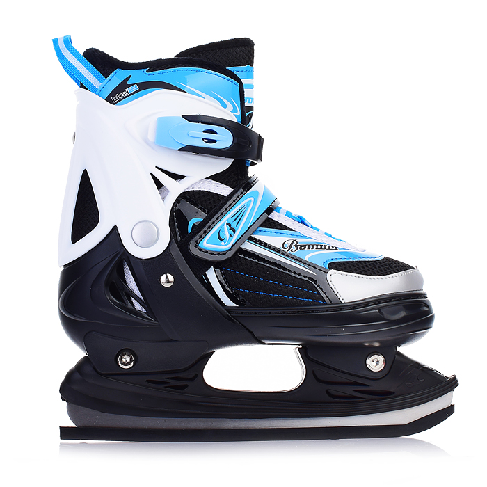 Коньки 00-3114 (размер M35-38) синие, в сумке