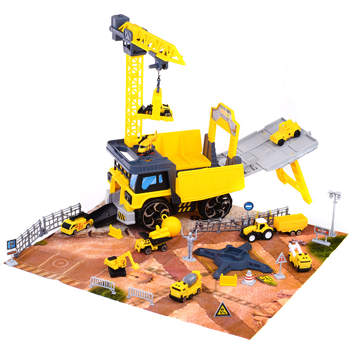 Фото к товару Набор строительной техники P930-A "Застройка" в коробке Набор строительной техники P930-A "Застройка" в коробке