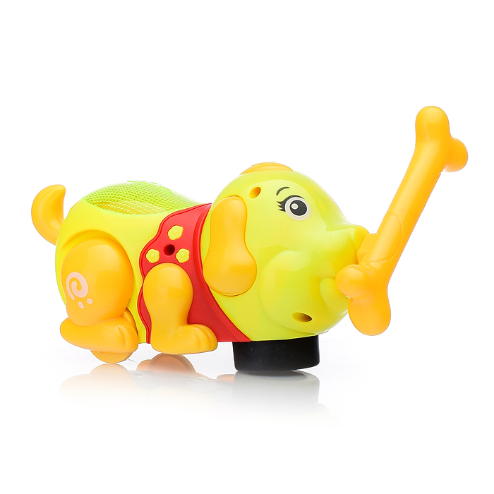 Собачка 999-19 с косточкой (свет, звук) в коробке