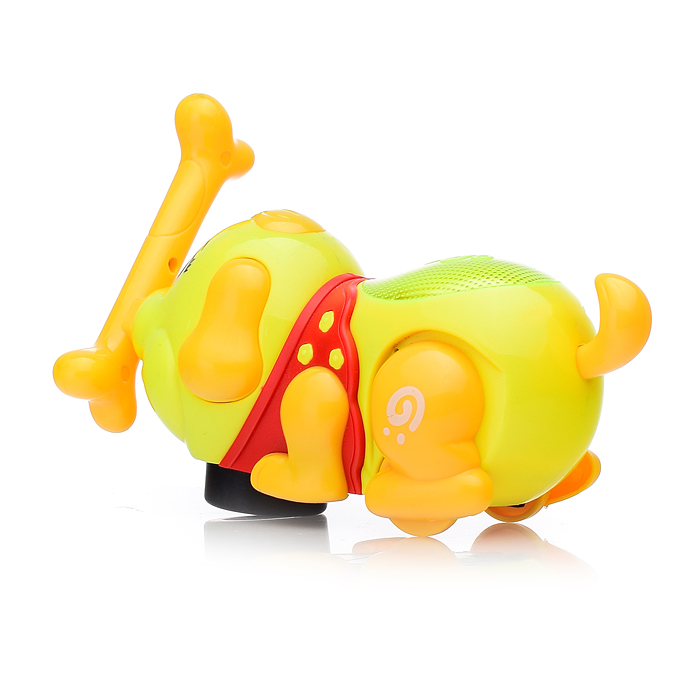 Собачка 999-19 с косточкой (свет, звук) в коробке