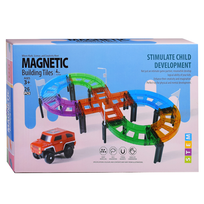 Конструктор- Автотрек G001 (26 дет.) в коробке