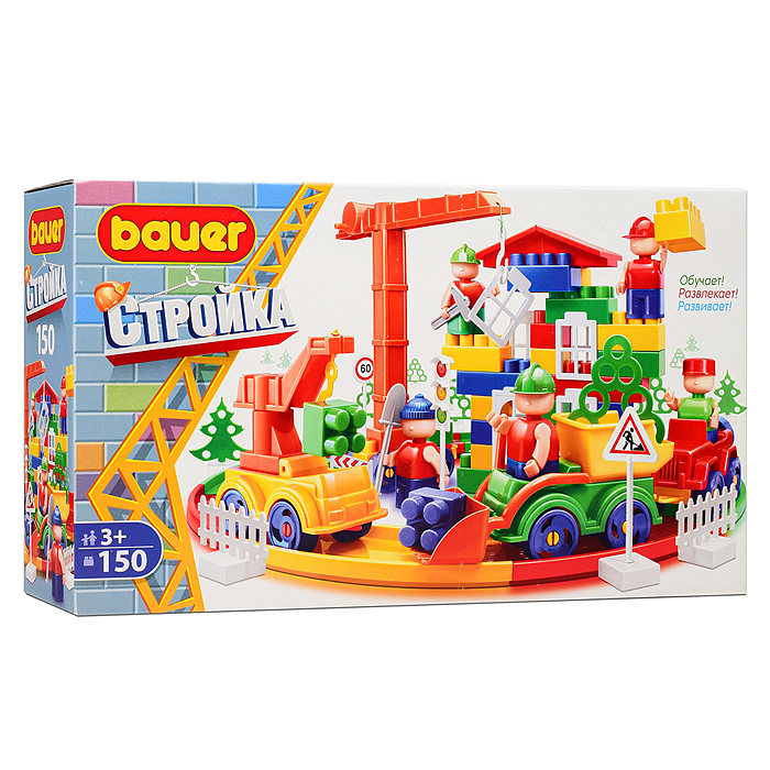 Конструктор 202 "Стройка" в коробке (150 эл.)