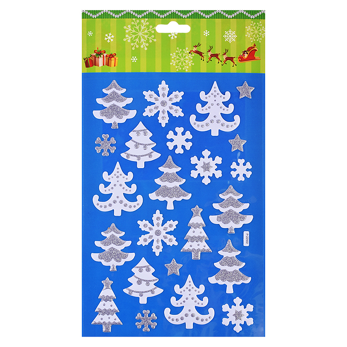 Наклейка для декора S1996 "Зимние забавы" в пакете