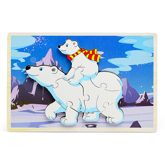 Пазл-вкладыш D1283 "Мишки на севере"