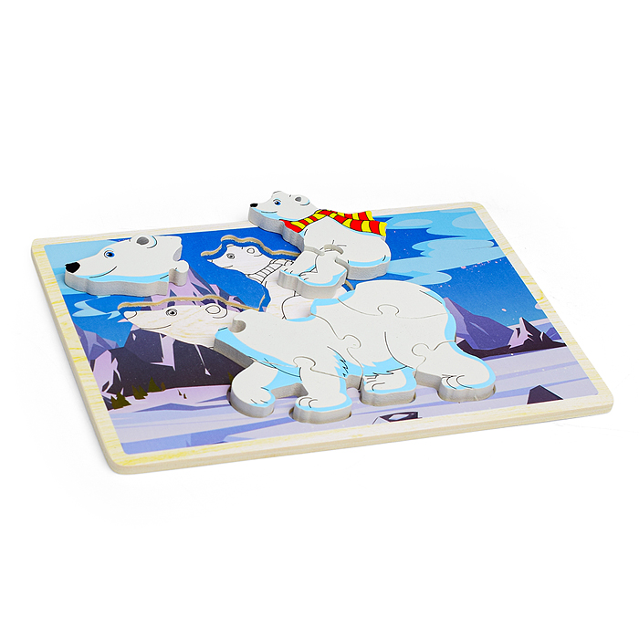 Пазл-вкладыш D1283 "Мишки на севере"
