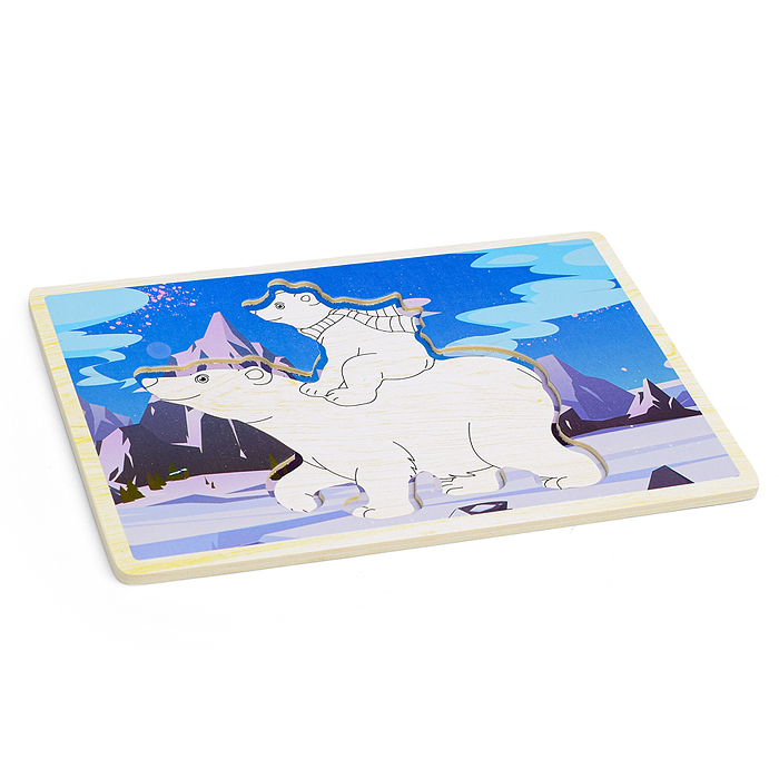 Пазл-вкладыш D1283 "Мишки на севере"