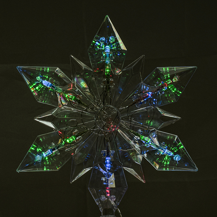 Фото к товару Электрогирлянда-наконечник "Звезда" светящаяся, цветная Электрогирлянда-наконечник "Звезда" светящаяся, цветная