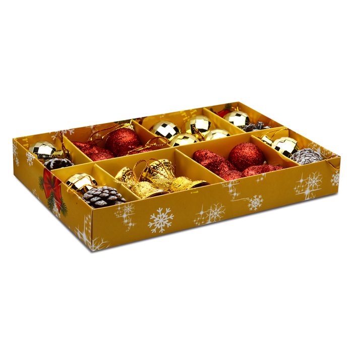 Набор новогодних украшений S1603 "Красочный" (3см.* 24шт.) 