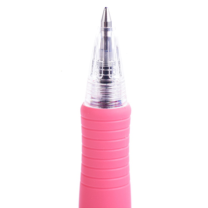 Ручка шариковая автоматическая "Super Grip" синяя, 0,7мм, розовый грип 