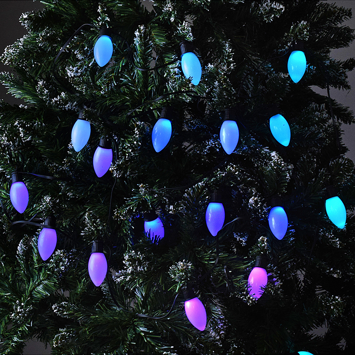 Электрогирлянда S0575 Smart 6 м, 20 ламп, 10 режимов, USB, ИК пульт (цветная)