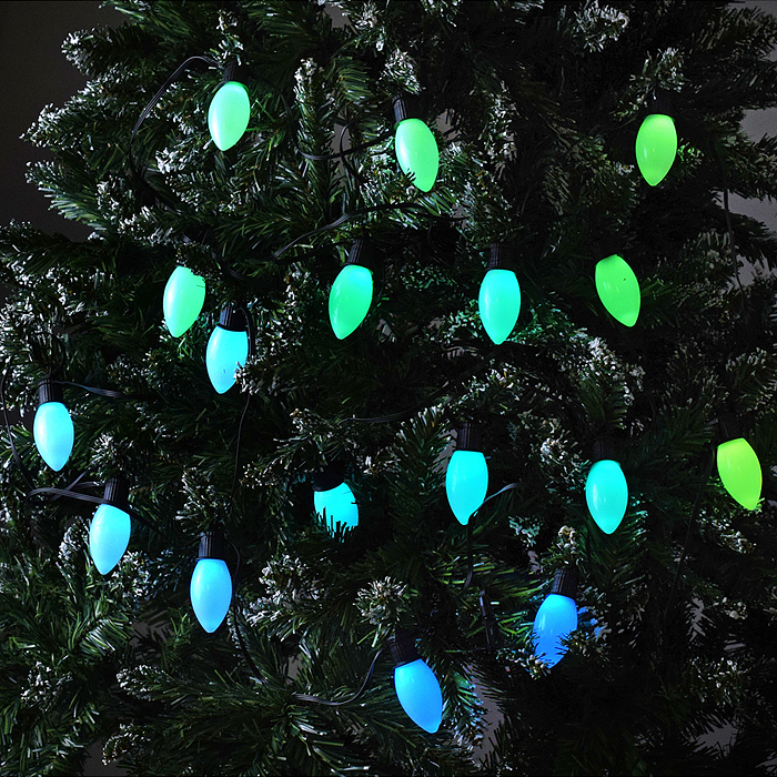 Электрогирлянда S0575 Smart 6 м, 20 ламп, 10 режимов, USB, ИК пульт (цветная)