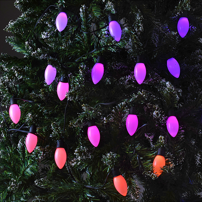 Электрогирлянда S0575 Smart 6 м, 20 ламп, 10 режимов, USB, ИК пульт (цветная)