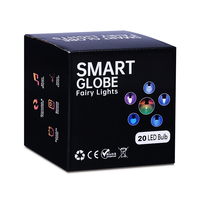 Электрогирлянда S0575 Smart 6 м, 20 ламп, 10 режимов, USB, ИК пульт (цветная)