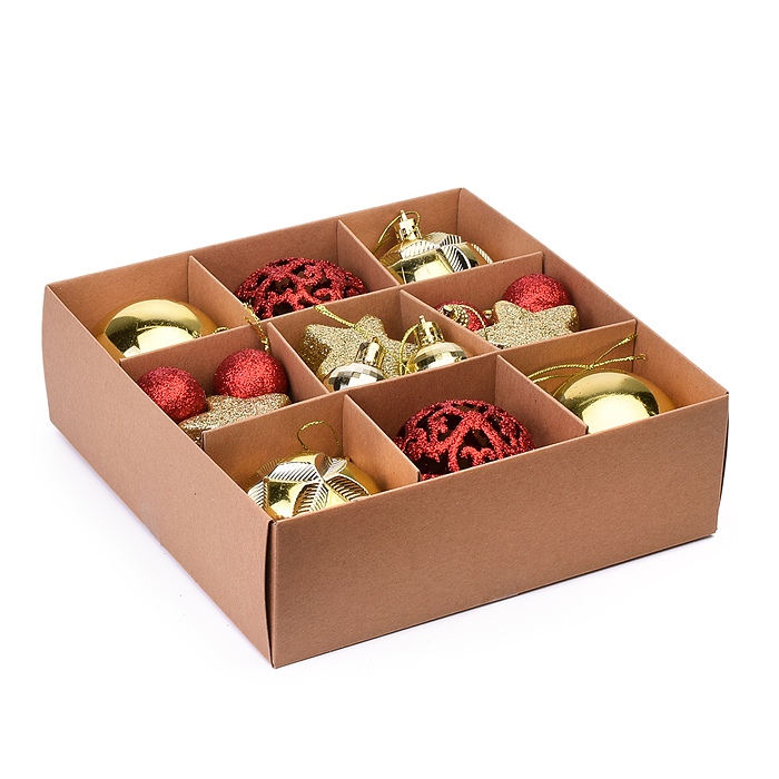 Фото к товару Набор новогодних украшений S2007 "Шарики и звездочки" 3-6см*27шт Набор новогодних украшений S2007 "Шарики и звездочки" 3-6см*27шт