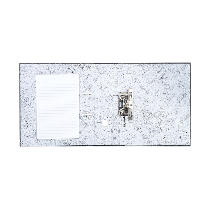 Фото к товару Папка с арочным механизмом "Attomex" A4 75 мм мраморная картонная разобранная, корешок из PVC, навар Папка с арочным механизмом "Attomex" A4 75 мм мраморная картонная разобранная, корешок из PVC, навар