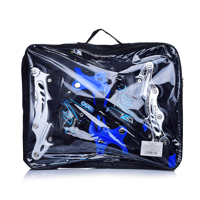 Роликовые коньки U001752Y раздвижные, PU колёса со светом, размер M, черно-синие, в сумке